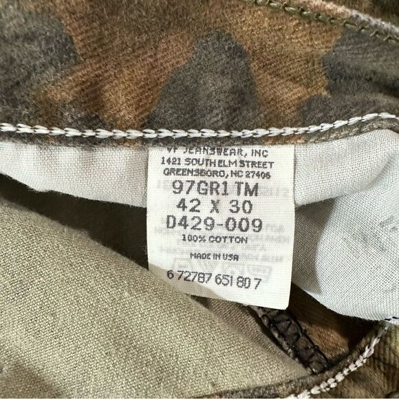 Wrangler Camo Double Knee Hunting Outdoor Pants Made In USA Vtg Men’s 42x30 - Picture 5 of 7